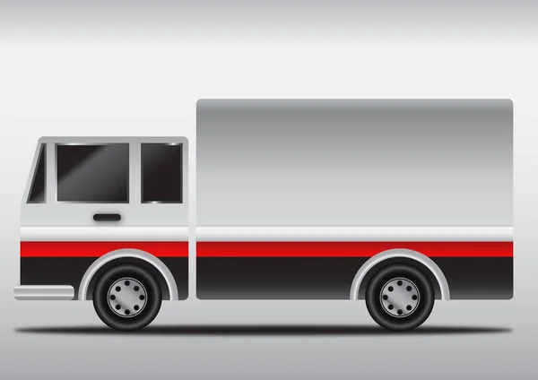 4 Räder Gefälle Lastkraftwagen — Stockvektor