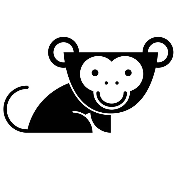 Sziluettjét majom logo — Stock Vector