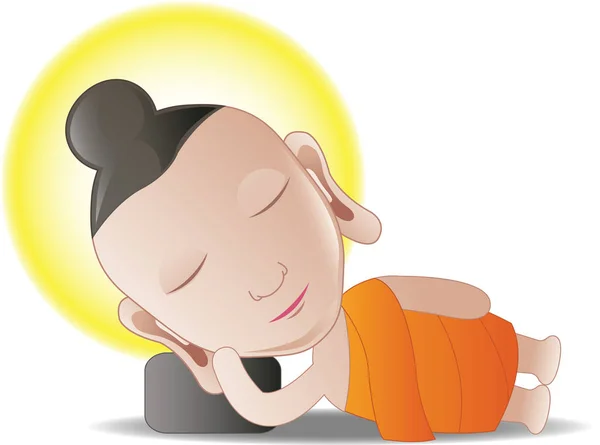 Lord of Buddha is sleeping,isolated,vector illustration — Stock Vector