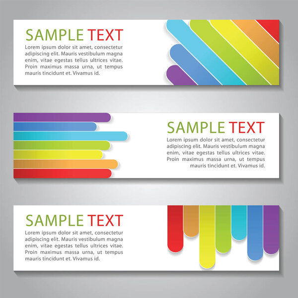 rainbow color banner,for design website and adapt to background 
