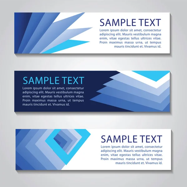 Blau-weißes Banner, zur Gestaltung von Webseiten und zur Anpassung an Backgrou — Stockvektor