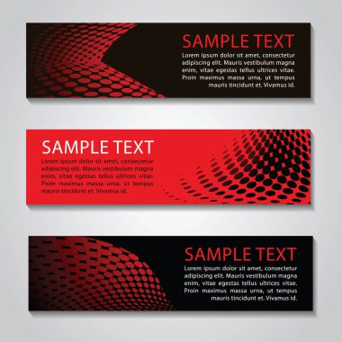 Kırmızı ve siyah tasarlamak teknoloji afiş. Vektör kurumsal tasarım