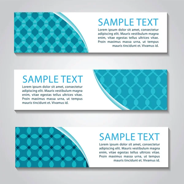 Banner azul y blanco estilo de superposición geométrica abstracta — Vector de stock