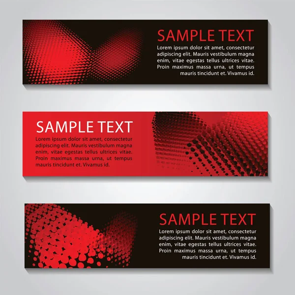 赤と黒の抽象的な技術バナー。ベクトル コーポレート デザイン — ストックベクタ