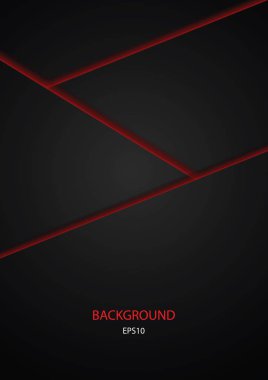 Katman geometrik üst üste boyut siyah arka plan kırmızı 