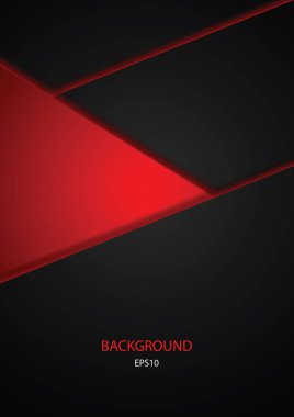 Katman geometrik üst üste boyut siyah arka plan kırmızı 