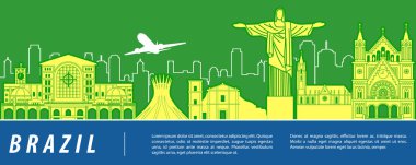 Brezilya 'nın ünlü simgesi mavi ve beyaz renk tasarımlı