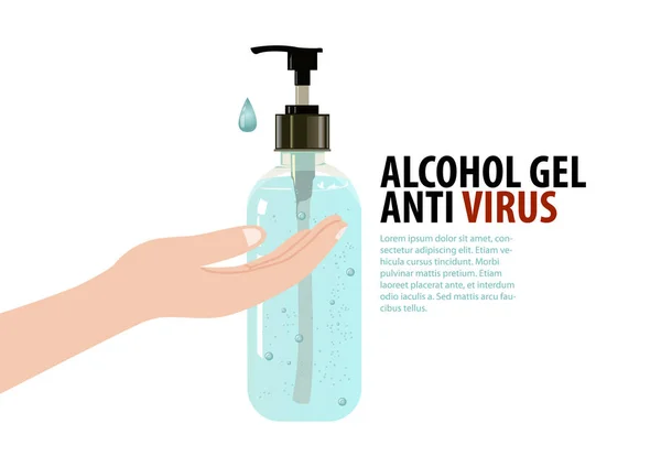 Hastalıkları korumak için gerçekçi tasarımı olan alkol jölesi.