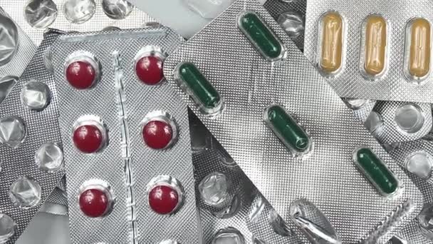 Medicamentos recetados pila — Vídeos de Stock