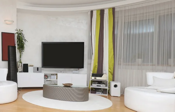 Moderní apartmán obývací pokoj — Stock fotografie