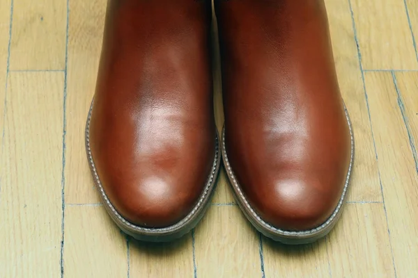 Parte superior de botas de couro — Fotografia de Stock