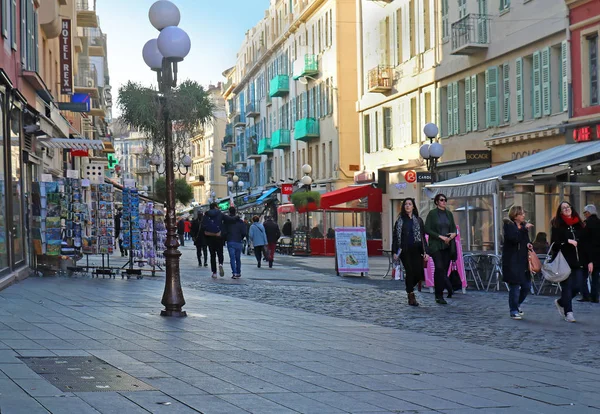 Wandelstraat in het centrum van Nice — Stockfoto