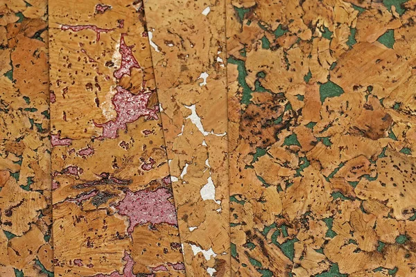 音や温度の分離に使用される破砕茶色のコルク素材パターンの背景 — ストック写真