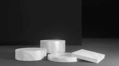 Ürün yerleştirme / ürün satışı promosyonu için asgari illüstrasyon tasarım tarzında arkaplan / arkaplan oluşturun - 3D resimleme veya 3D görüntüleme içinde en düşük ürün arkaplan tasarımı