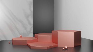 Ürün yerleştirme / ürün satışı promosyonu için asgari illüstrasyon tasarım tarzında arkaplan / arkaplan oluşturun - 3D resimleme veya 3D görüntüleme içinde en düşük ürün arkaplan tasarımı