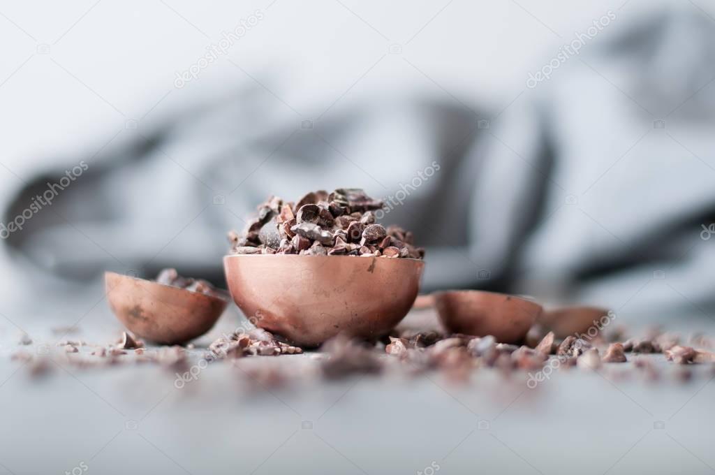 Cocoa Nibs in Spoon