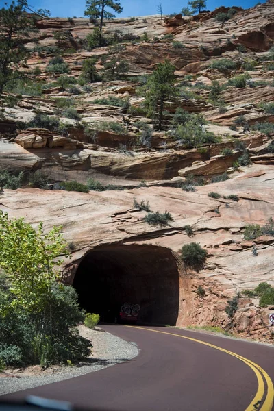 Road tunnel in mountain — Stock Photo, Image