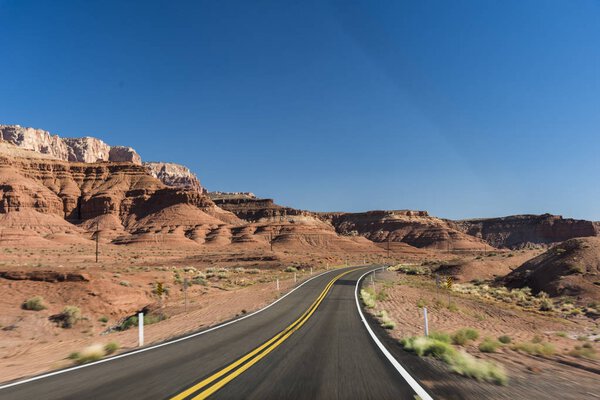 Route 66, also known as Will Rogers Highway, the Main Street of America or Mother Road, Arizona, USA