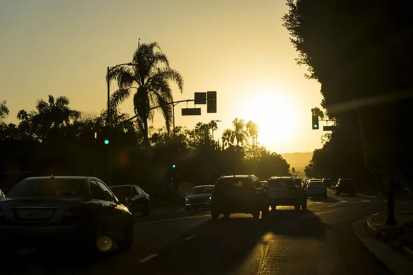 Los Angeles'ta trafik — Stok fotoğraf