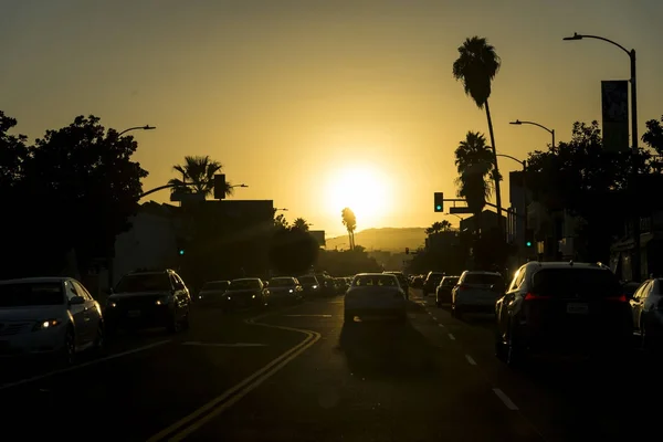 Traffic in los angeles — Stock Photo, Image