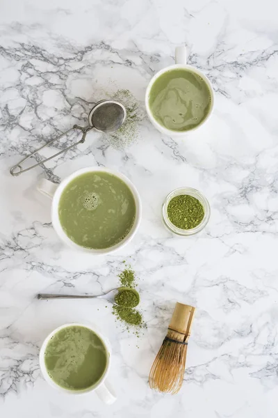 Zielony Matcha Latte — Zdjęcie stockowe