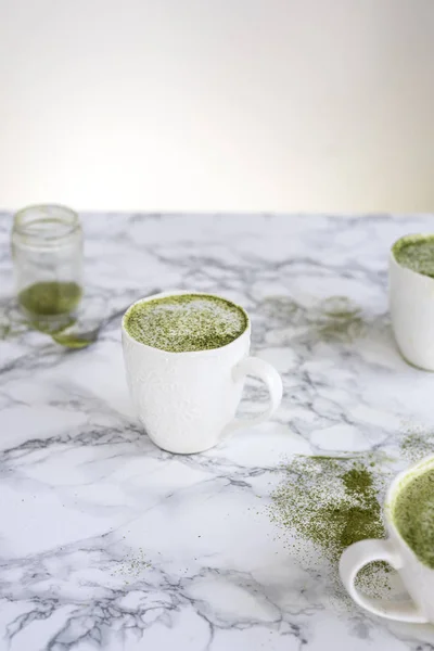 Zielony Matcha Latte — Zdjęcie stockowe