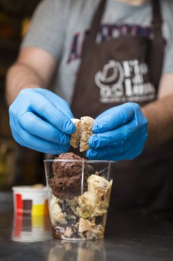 İtalyan dondurma zanaat hazırlık