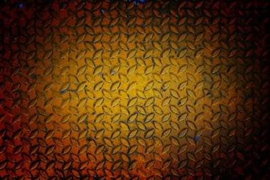 Eski sarı elmas çelik sac arka plan.