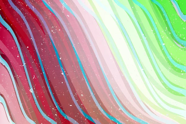 Abstracte patroon met kleurrijke golven over noodlijdende oppervlaktetextuur. vector, gestreepte retro achtergrondontwerp. Grunge mode, decoratieve print sjabloon — Stockvector