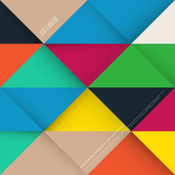 Abstrakter, farbenfroher Hintergrund mit dreieckigen Rahmen. Vektor geometrische, Mode-Tapeten-Vorlage. Material Design farbigen Hintergrund. Origami-Stil, hell, Vektorlayout — Stockvektor