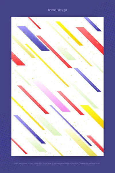 Abstract colorful stripes over white paper. vector geometric, fashion wallpaper template. cool design backdrop. bright frame, vector business cards layout — Stock Vector