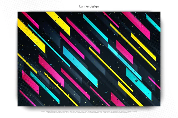 Abstract, colorful, striped frame over white paper. vector geometric, fashion wallpaper template. cool design backdrop. bright frame, vector business cards layout — Stock Vector