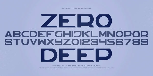 Conjunto de letras alfabeto elegante e números. vector contemporary, bold font type. design de tipo de entretenimento moderno. modelo de tipografia decorativa — Vetor de Stock