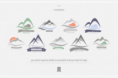high mountains logo clipart