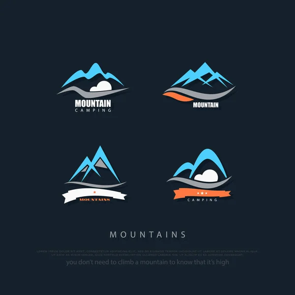 Vysoké hory vektor — Stockový vektor