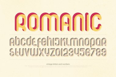 şık Alfabe harf ve rakam