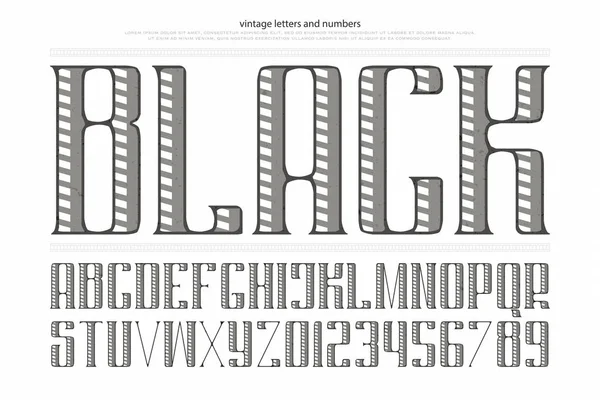 Vintage alfabesi harfleri — Stok Vektör