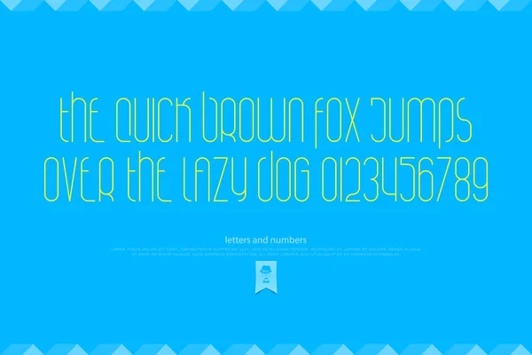 スタイリッシュなアルファベット文字と数字 — ストックベクタ