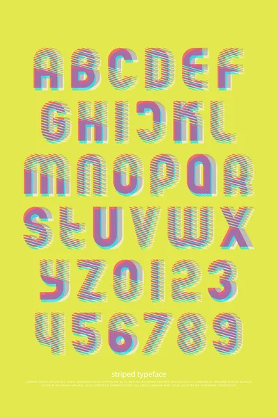 Renkli alfabe harfleri ve numaraları — Stok Vektör