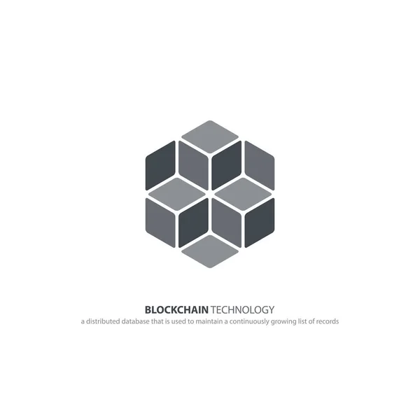 Blockchain technológia ikon — Stock Vector