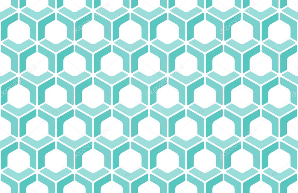 seamless pattern with hexagon shape ornament
