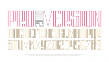 yüksek stil Alfabe harf ve rakam