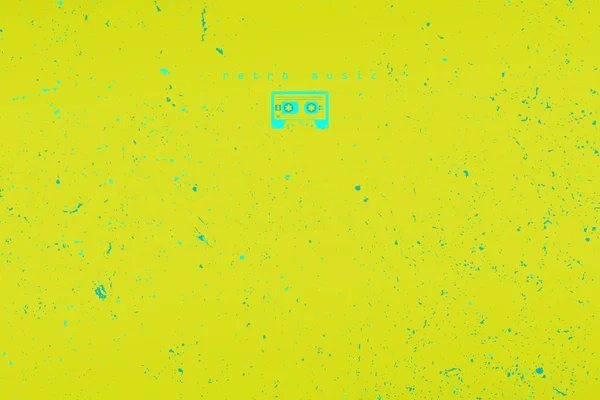 Abstrait, fond grunge avec cassette audio — Image vectorielle