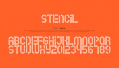 Şablon Alfabe harf ve rakam