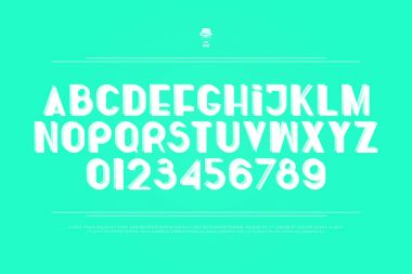 şık, beyaz Alfabe harf ve rakam