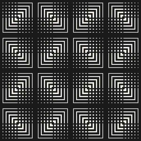 Nahtloses Muster mit schwarzen und weißen Linien — Stockvektor