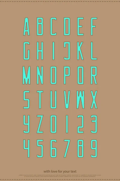 Buchstaben und Zahlen im Alphabet — Stockvektor