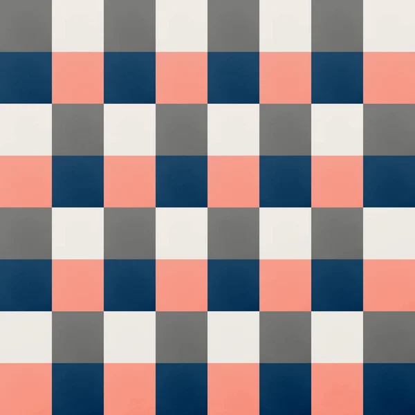 Nahtloses Muster mit karierten Quadraten. Vektorgeometrischer Hintergrund. abstraktes kariertes Tapetendesign — Stockvektor