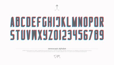 stereoskopik Alfabe harf ve rakam