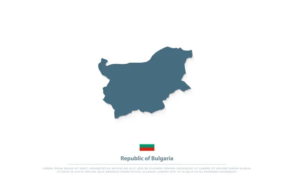 Vettore bulgaro logo mappa politica. Modello di banner geografico dello Stato europeo — Vettoriale Stock
